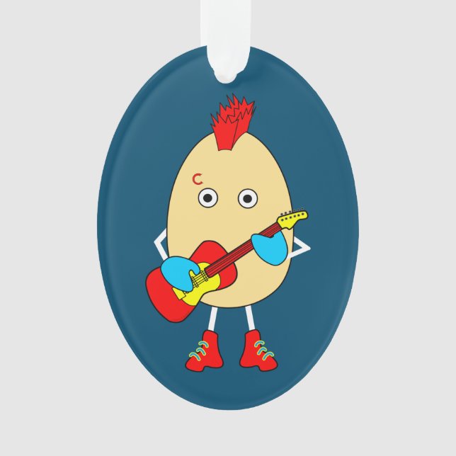 Rock Musician Egghead Ornament (Vorderseite)