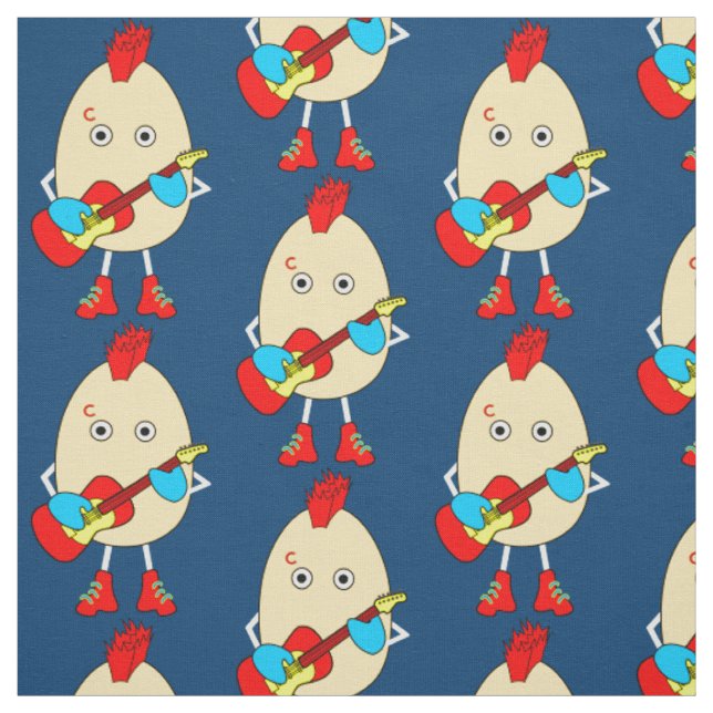 Rock Musician Egghead Stoff (Muster)