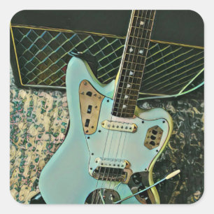 Rock-Musik-Geschenk für ihn sie Quadratischer Aufkleber