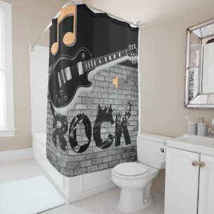 Rock Musique guitare noire rideau