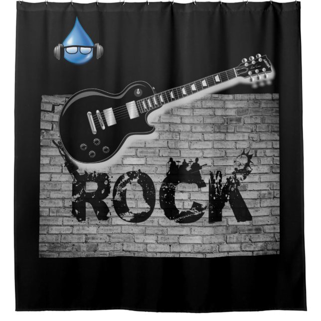 Rock Musique guitare noire rideau (Devant)
