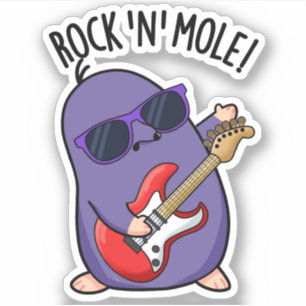 Rock N Mole Funny Animal Pub Aufkleber