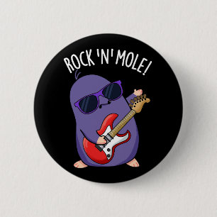 Rock N Mole Funny Animal Pub Dark BG Button