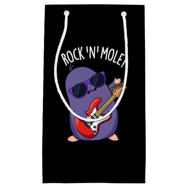 Rock N Mole Funny Animal Pub Dark BG Kleine Geschenktüte (Vorderseite)