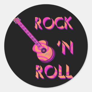 Rock 'n Roll Acoustic Gitarre Sticker