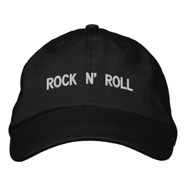 ROCK N' ROLL BESTICKTE KAPPE (Vorderseite)