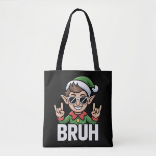 Rock n Roll Elf Bruh Lustige Redewendung Meme Weih Tasche