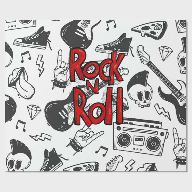 Rock N Roll Forever Geschenkpapier (Flach)