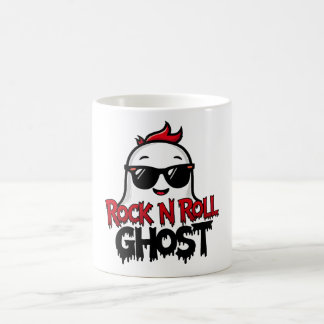 Rock N Roll Ghost Mug, Fun Halloween Graphic T Kaffeetasse
