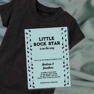 Rock N Roll Gitarre Baby Boy Shower Rockstar Einladung