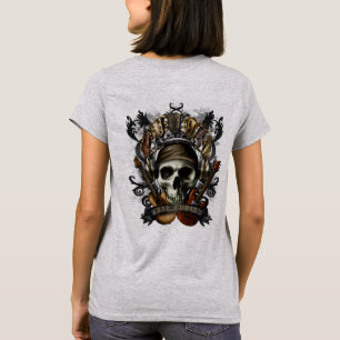 Rock N Roll Gitarren Schädel Heavy Metal T- anpass T-Shirt