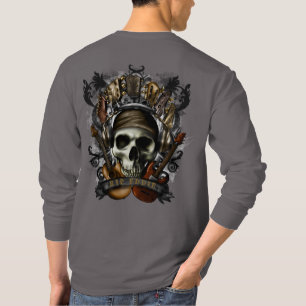 Rock N Roll Gitarren Schädel Heavy Metal T- anpass T-Shirt