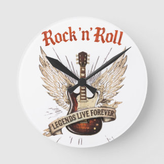 Rock n Roll Gitarrenlegenden leben ewig Uhr