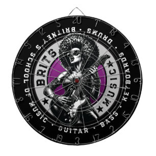 Rock ’n’ Roll Graphic - Music School Design Dartscheibe