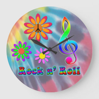 Rock n' Roll Große Wanduhr