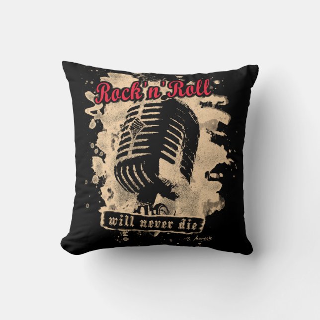 Rock-n-Roll Microphone - red Kissen (Vorderseite)