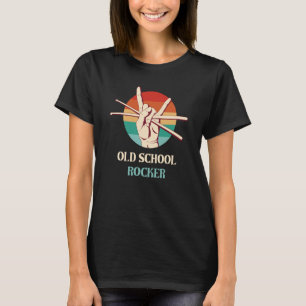 Rock 'n Roll Musik Rocker Old School Rocker Rock D T-Shirt