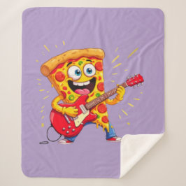 **Rock ’n’ Roll Pizza – Funny Guitar-Playing Slice Sherpadecke