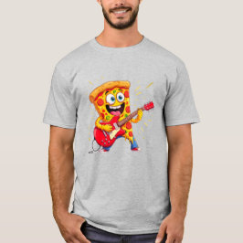 **Rock ’n’ Roll Pizza – Funny Guitar-Playing Slice T-Shirt