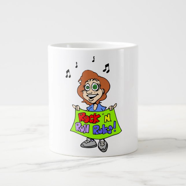 ROCK 'N ROLL REGELN Jumbo-Tasse (Vorderseite)