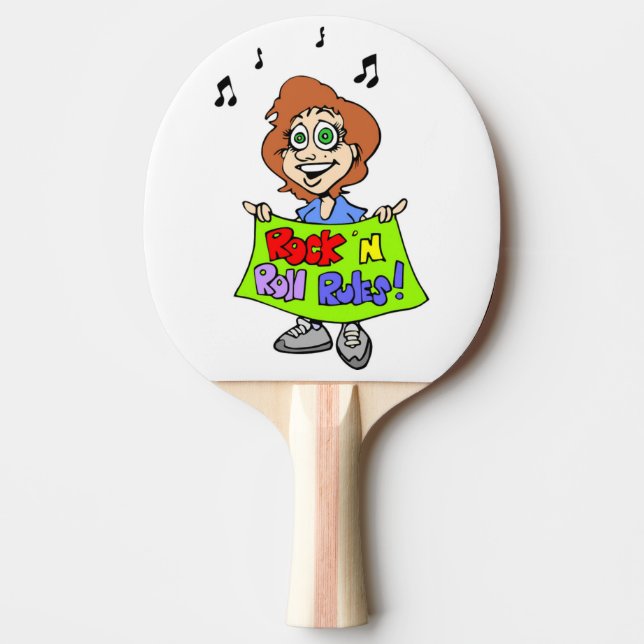 ROCK 'N ROLL REGELN TISCHTENNIS SCHLÄGER (Vorderseite)