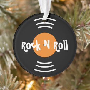 Rock n Roll Retro-Vinyl-Schallplatte als Weihnacht Ornament
