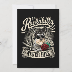 Rock n Roll Rockabilly Hund Schnauzer Friseur Einladung