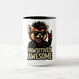 Rock-n-Roll Roter Panda Pawsitiv Großartig Tasse