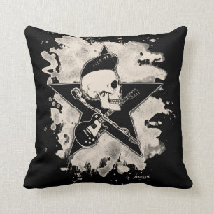 Rock-n-Roll Skull - bleached Kissen
