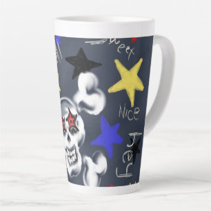 Rock-N-Roll Skull Latte Tasse 1 von 2