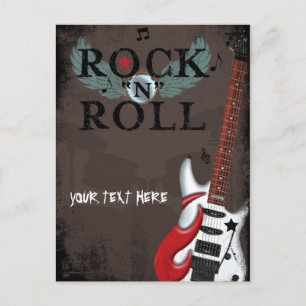 Rock N Roll Star Grunge-Party Event Poster Einladungspostkarte