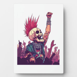 Rock N� Skull � Lustige Punk-Skelett-Konzert Fotoplatte