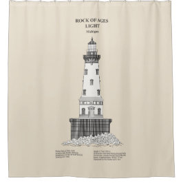 Rock of Ages Lighthouse - Michigan - SBD Duschvorhang