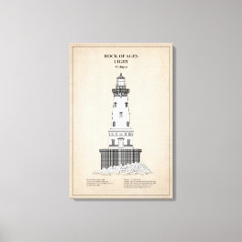 Rock of Ages Lighthouse - Michigan - SBD Leinwanddruck