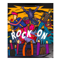"Rock On" Band Concept Music Art Poster