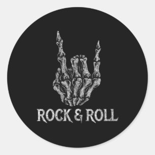 Rock on Band T-Shirts für Frauen Rock and Roll s f Runder Aufkleber