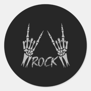 Rock on Band T-Shirts für Frauen Rock and Roll s f Runder Aufkleber