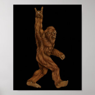 Rock On Bigfoot - Concept Buddy - Hand Drawn Sasqu Poster