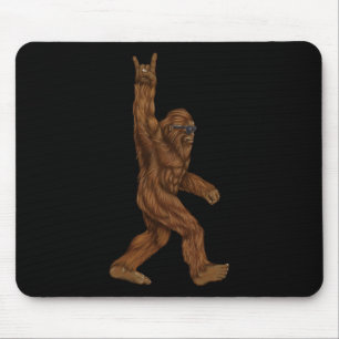 Rock on Bigfoot Sasquatch Lieben Rock und Roll Sun Mousepad