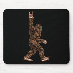 Rock on Bigfoot Sasquatch Lieben Rock und Roll Sun Mousepad