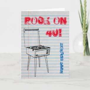 Rock on! Bonne carte 40e anniversaire