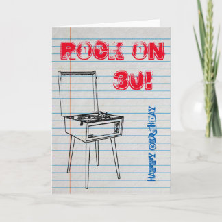 Rock on! Bonne carte d'anniversaire 30e