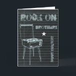 Rock on Brother! Happy Birthday Card Karte<br><div class="desc">Rock on Brother! Geburtskarte. Entworfen von Anna-Marie Bush. Weitere Informationen über Anna finden Sie unter www.anna-mariebush.com</div>