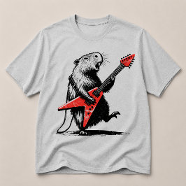 Rock On Capybara shreddert elektrische Gitarre T-Shirt