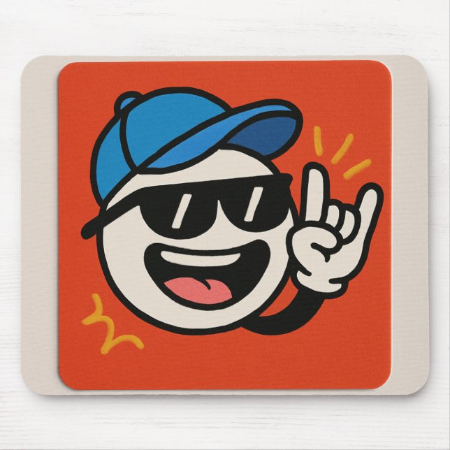 Rock on - Cartoon Sticker 😎 Mousepad (Vorne)