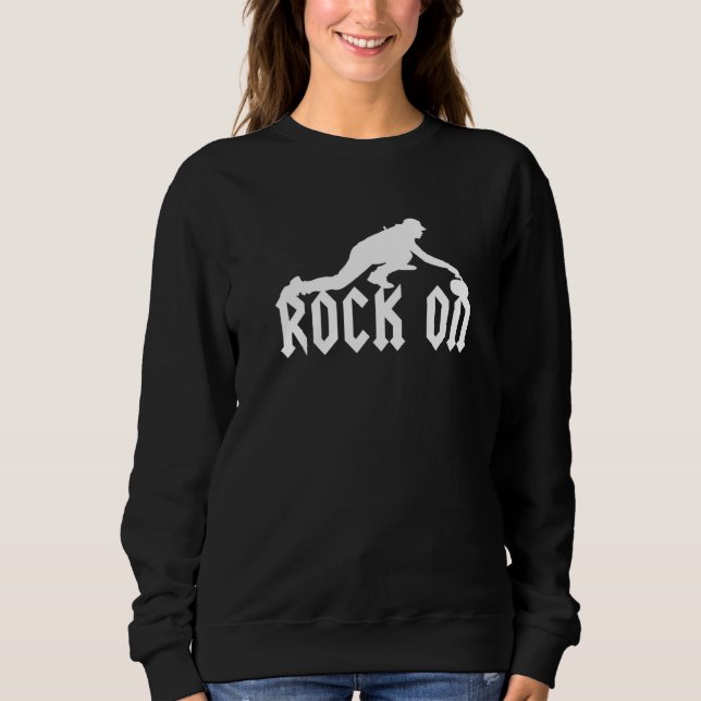 Rock on Curling Curler Stone Broom Sweep Ice Cu Sweatshirt (Vorderseite)