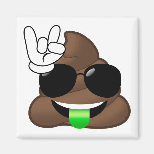 Rock on Emoji Gekackt Magnet