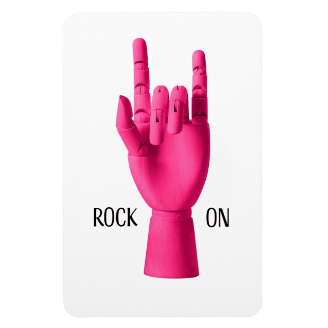 Rock On! Flexibler Fotomagnet Magnet (Vertikal)