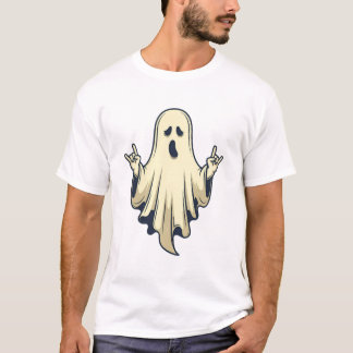 Rock On Geist Halloween Coole Gruselige Vibes Desi T-Shirt