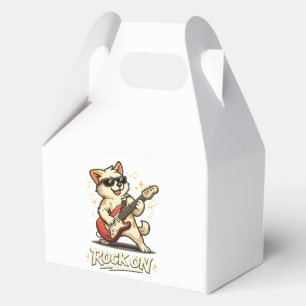 Rock On Gitarre Hund Lustige Rockmusik Geschenkschachtel